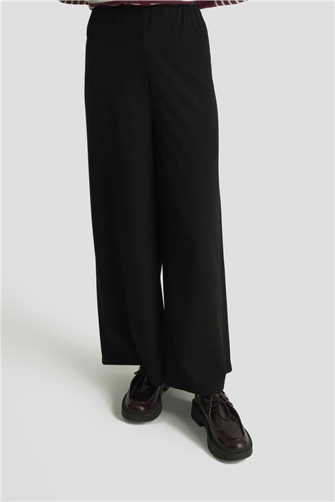 Armine Geniş Paça Pantolon Etek 25KD1304 Siyah