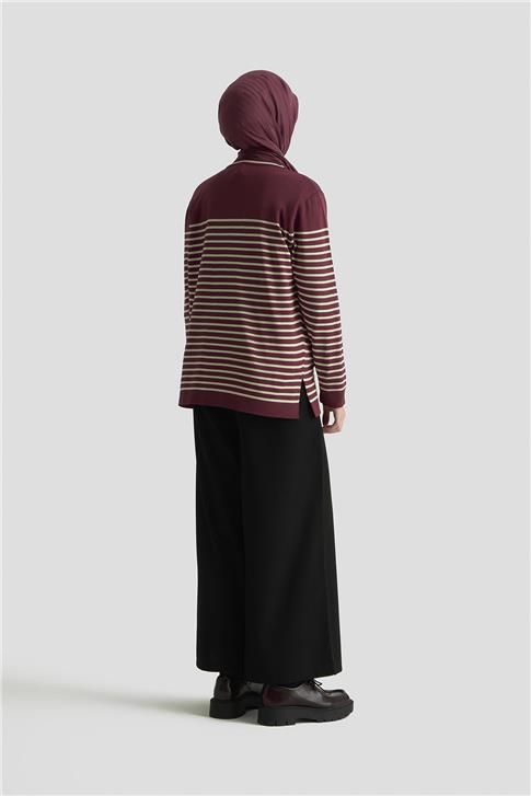 Armine Geniş Paça Pantolon Etek 25KD1304 Siyah