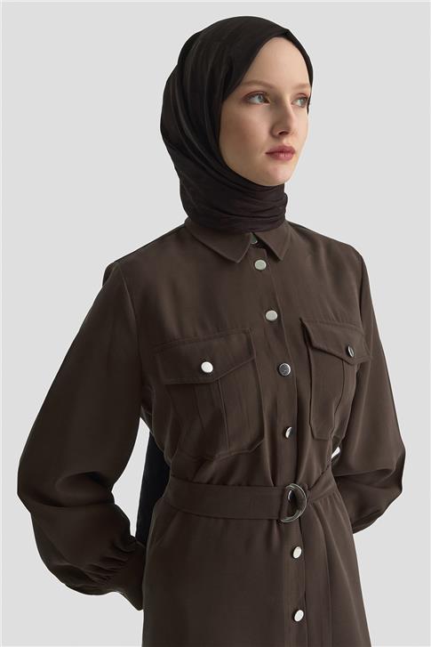 Armine Cepli Tunik Takım 25KD1306 Acı Kahve