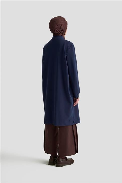 Armine Cep Detaylı Basic Tunik 25KT1453 LACİVERT