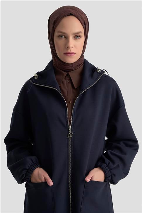 Armine Yüksek Yaka Örme Giyçık 25KD1503 Lacivert