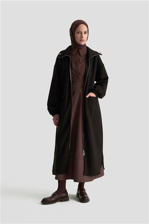 Armine Yüksek Yaka Örme Giyçık 25KD1503 Siyah