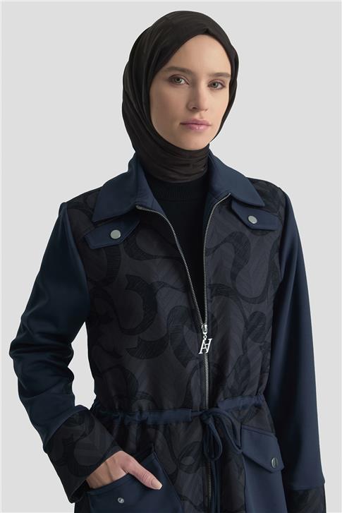Armine Desenli  Mixli Örme Giyçık 25KD1601 Lacivert