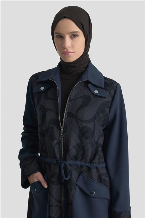 Armine Desenli  Mixli Örme Giyçık 25KD1601 Lacivert