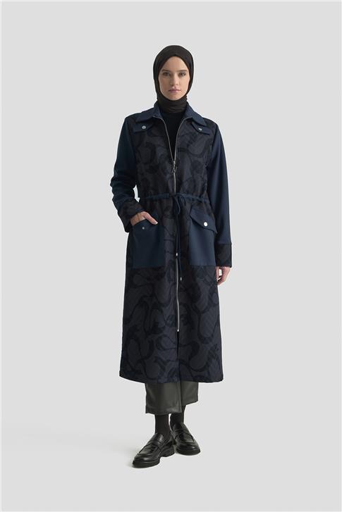 Armine Desenli  Mixli Örme Giyçık 25KD1601 Lacivert