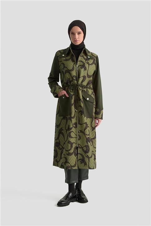 Armine Desenli  Mixli Örme Giyçık 25KD1601 Haki