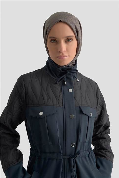 Armine Kapitone Mixli Örme Giyçık 25KD1602 Lacivert