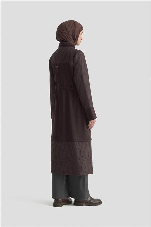 Armine Kapitone Mixli Örme Giyçık 25KD1602 Acı Kahve