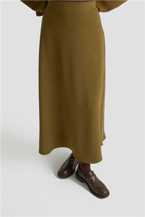 Armine Bomber Ceketli Örme Takım 25KT1619 Yağ Yeşili