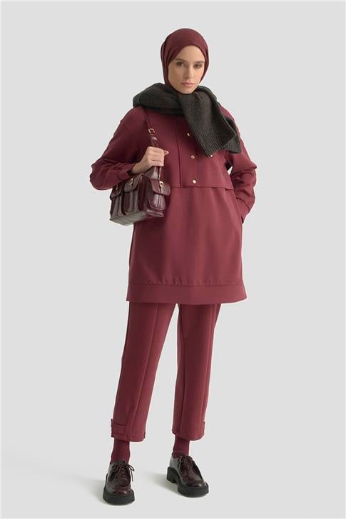 Armine Takım 25KT1661 Bordo