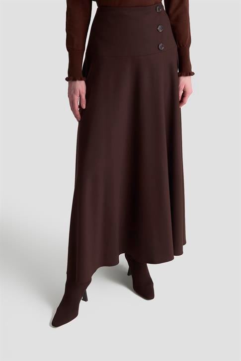 Armine Ekose Desenli Blazer Takım 25KD1704  Acı Kahve