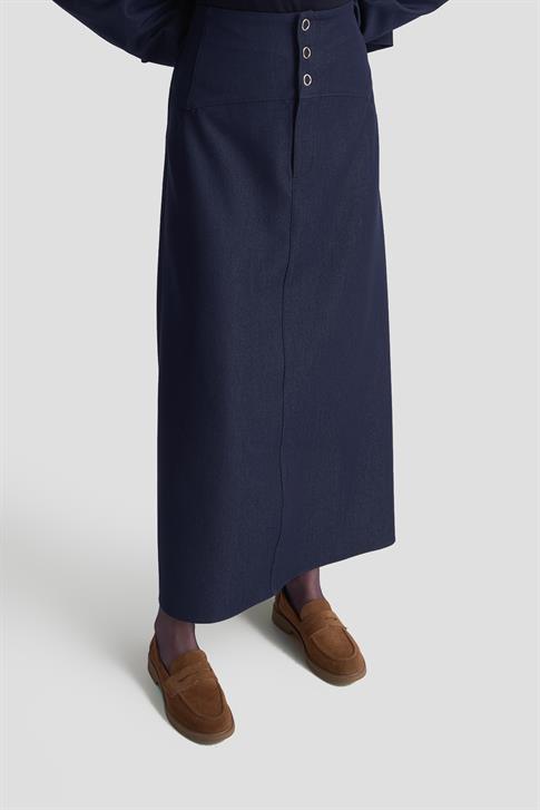 Armine Blazer Ceketli Tencel Takım 25KD1706 Lacivert