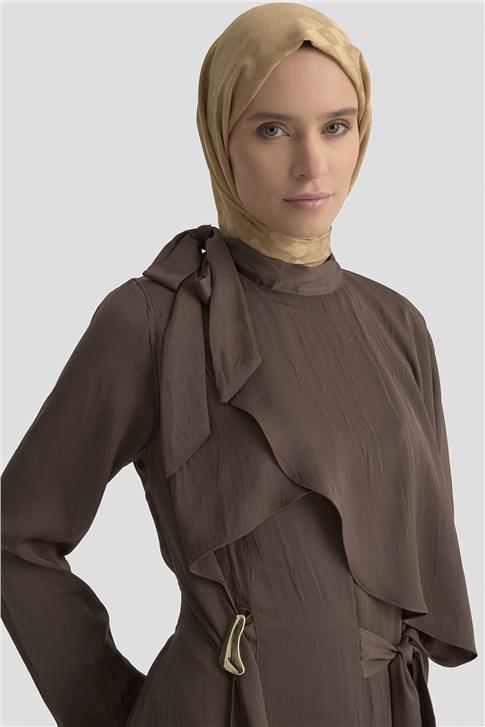 Armine Elbise 25KD1912 Kahverengi