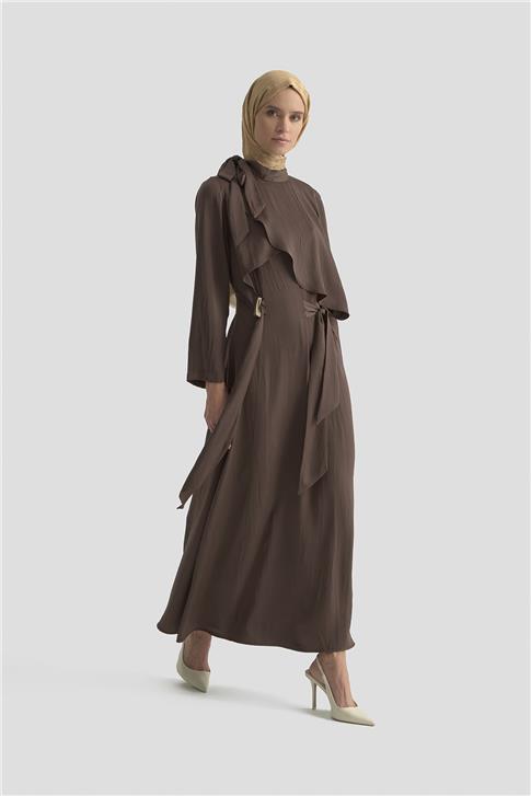 Armine Elbise 25KD1912 Kahverengi