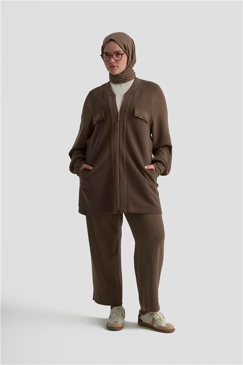 Armine Takım 25KD1922 Kahverengi