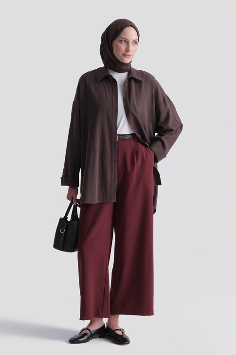 Armine Trend Pantolon 25KT210 Açık Bordo 