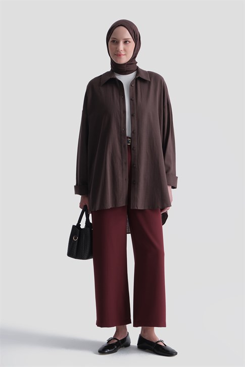 Armine Trend Pantolon 25KT210 Açık Bordo 