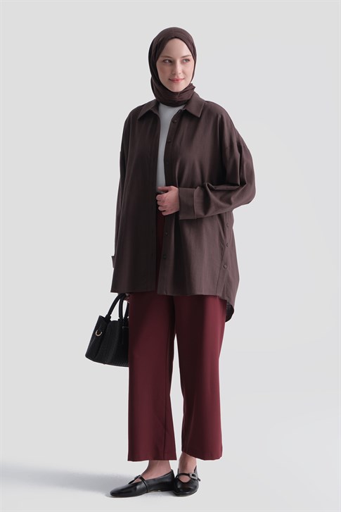 Armine Trend Pantolon 25KT210 Açık Bordo 