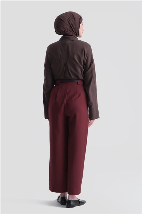 Armine Trend Pantolon 25KT210 Açık Bordo 