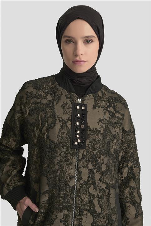 Armine Jakar Kumaşlı  Kap 25KD2101 Kahverengi