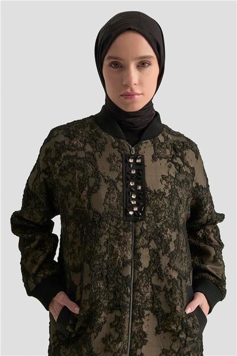 Armine Jakar Kumaşlı  Kap 25KD2101 Kahverengi