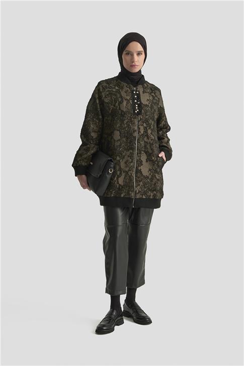 Armine Jakar Kumaşlı  Kap 25KD2101 Kahverengi