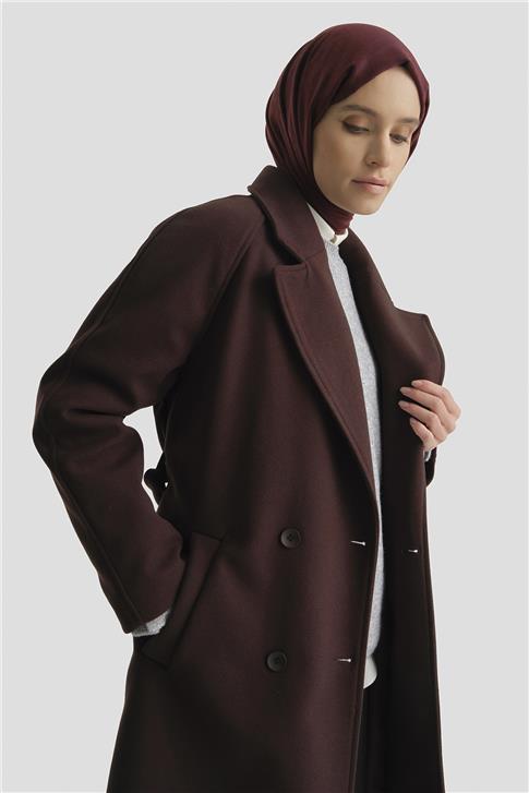 Armine Kaşe Kaban 25KD2601 Kahve