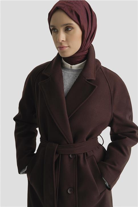 Armine Kaşe Kaban 25KD2601 Kahve