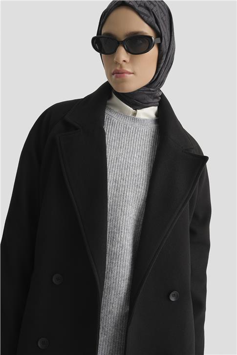 Armine Kaşe Kaban 25KD2601 Siyah