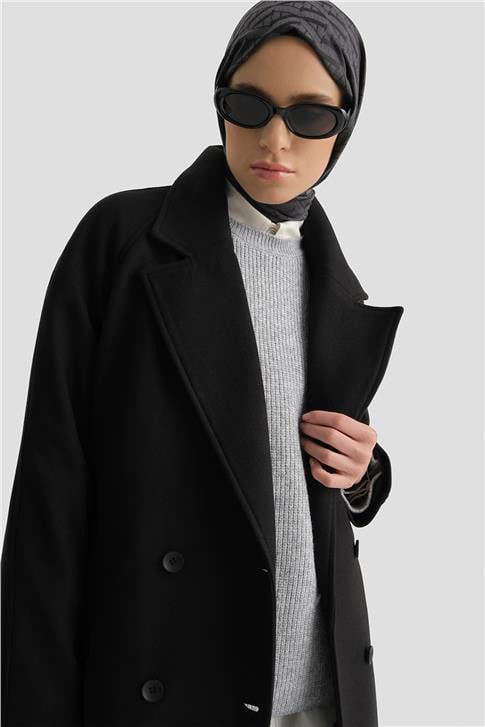 Armine Kaşe Kaban 25KD2601 Siyah