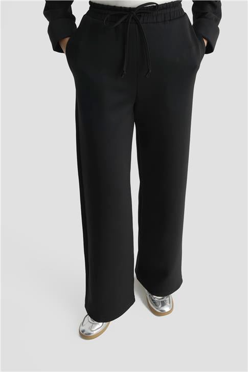 Armine Desenli Kapüşonlu Relax Takım Siyah