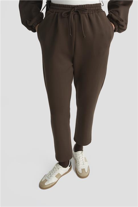 Armine Desenli Yüksek Yaka Relax Takım Kahve