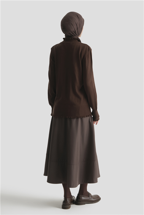 Armine Triko Kazak 25KD2901 Kahverengi