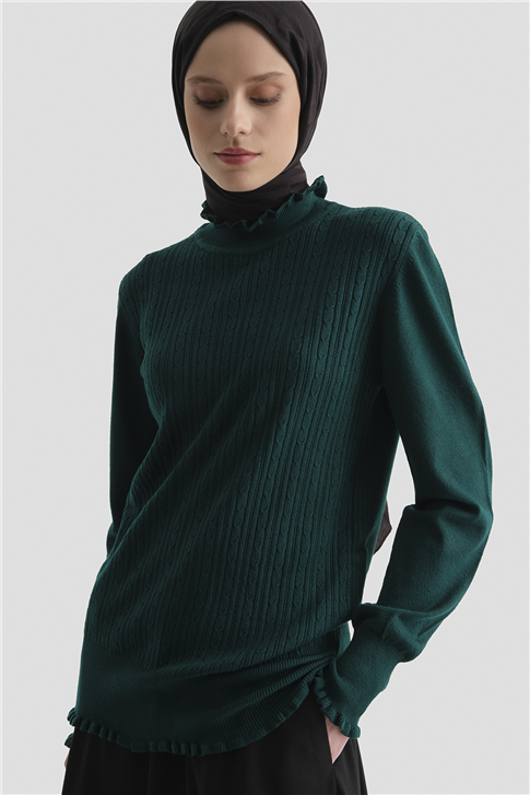 Armine Triko Kazak 25KD2901 Küf Yeşili
