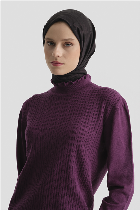 Armine Triko Kazak 25KD2901 Mürdüm