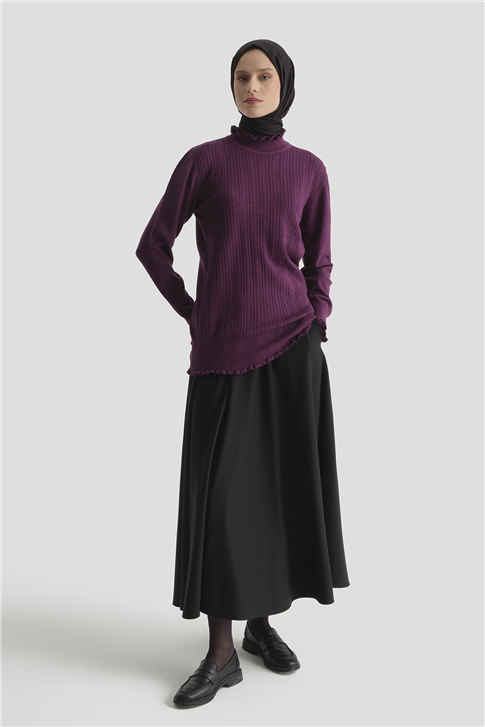 Armine Triko Kazak 25KD2901 Mürdüm