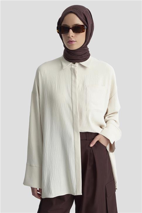 Armine Cepli Basic Gömlek 25KD4003 Kum