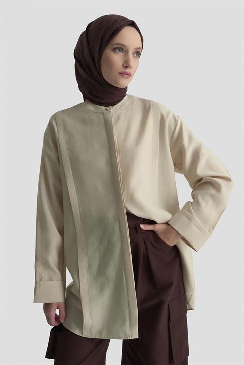 Armine Hakim Yaka Tunik 25KD4004 Kum