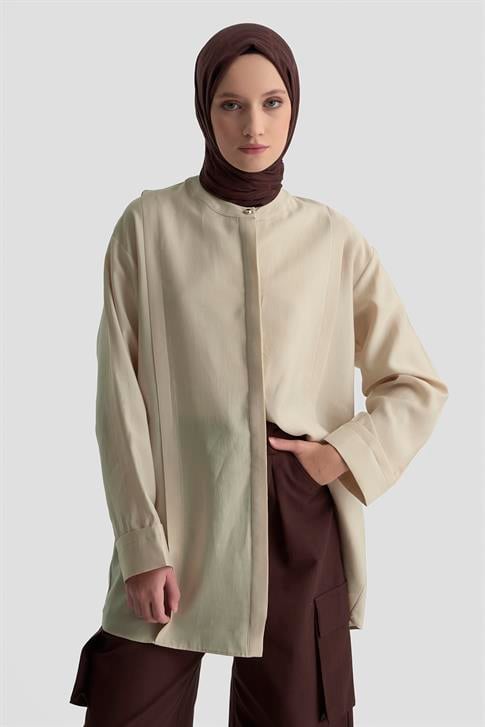 Armine Hakim Yaka Tunik 25KD4004 Kum