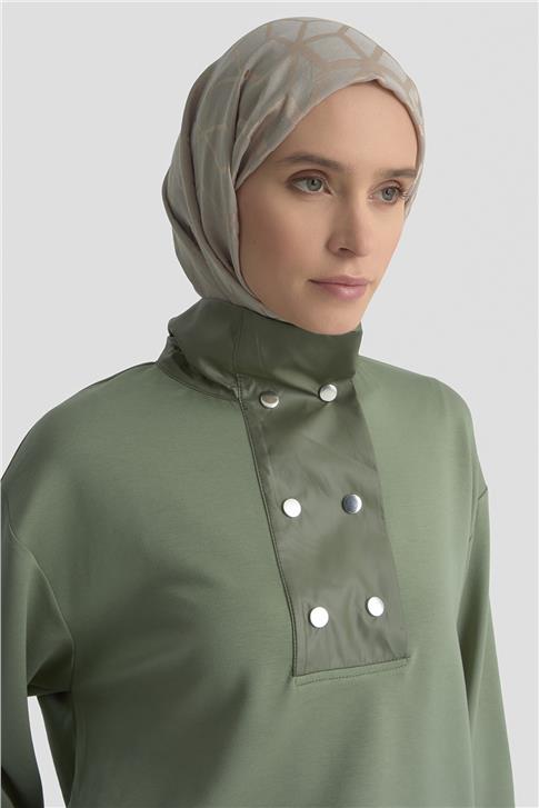 Armine Çıtçıt Detaylı Örme Takım 25KD4007 Haki