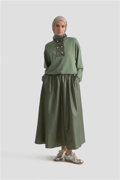 Armine Çıtçıt Detaylı Örme Takım 25KD4007 Haki