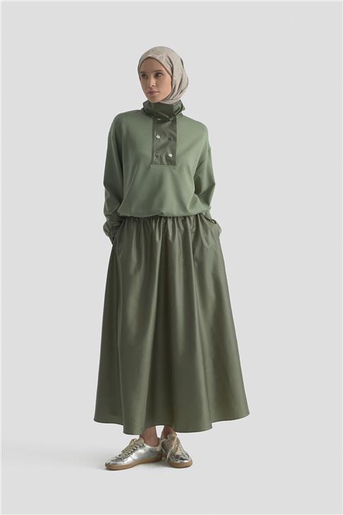 Armine Çıtçıt Detaylı Örme Takım 25KD4007 Haki