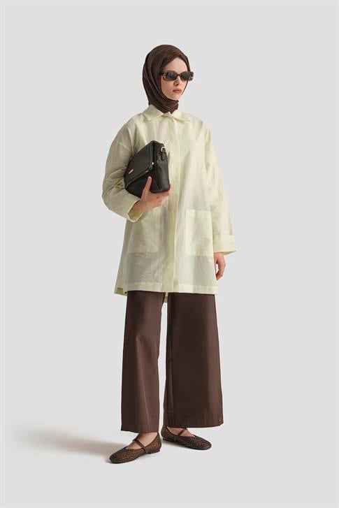 Armine Pamuk Karışımlı Kap 25KD4008 Açık Sarı