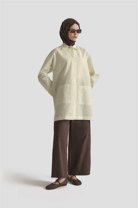 Armine Pamuk Karışımlı Kap 25KD4008 Açık Sarı