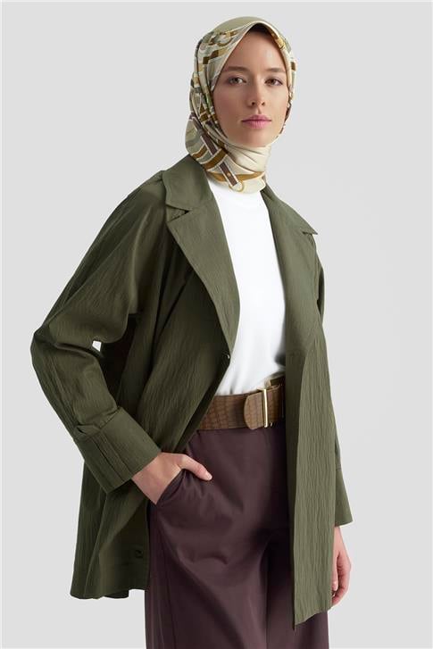 Armine Pamuk Karışımlı Ceket 25KD4009 Haki