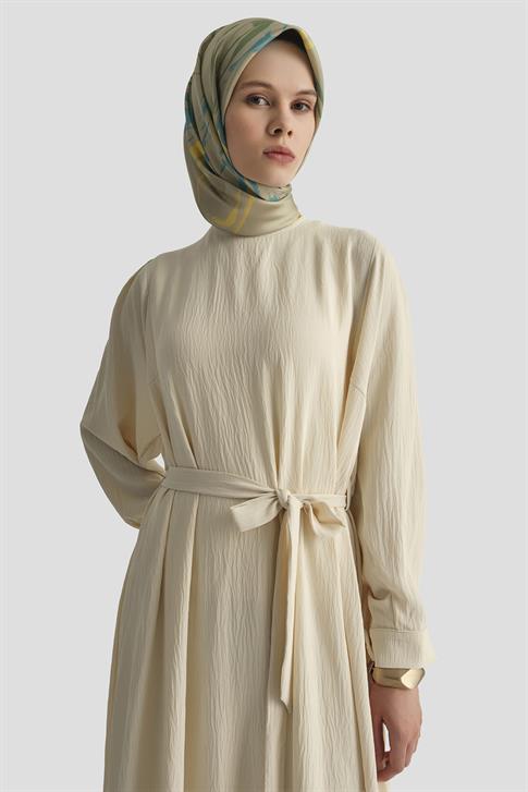 Armine Balon Kollu Elbise 25KD4013 Kum