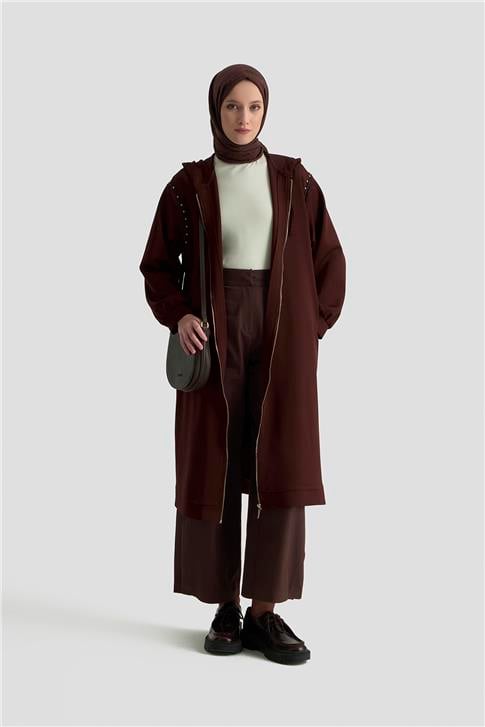 Armine Taş Detaylı Örme Kap 25KD4028 BORDO