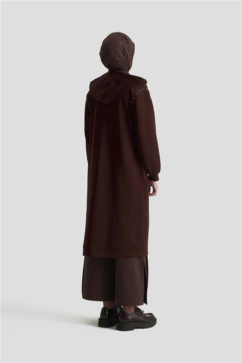 Armine Taş Detaylı Örme Kap 25KD4028 BORDO