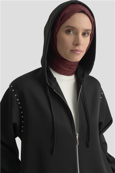 Armine Taş Detaylı Örme Kap 25KD4028 Siyah