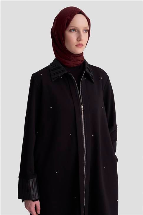 Armine Taşlı Örme Kap 25KD4030 Siyah